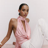 Indra Cowl Top Pink