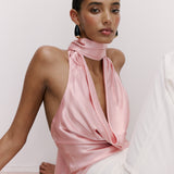 Indra Cowl Top Pink