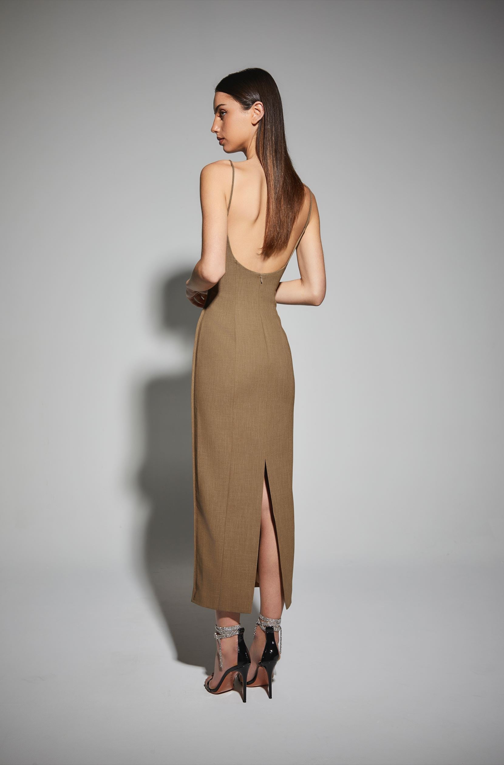 Chantelle Dress Brown Dresses KIANNAMAGELAKI
