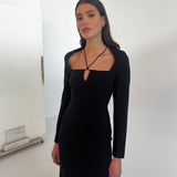 Darcy Knotted Dress Black