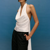 Indra Cowl Top Ivory