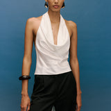 Indra Cowl Top Ivory