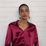 Silky Shirt Burgundy