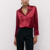 Silky Shirt Burgundy