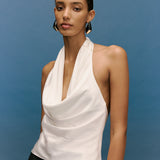 Indra Cowl Top Ivory