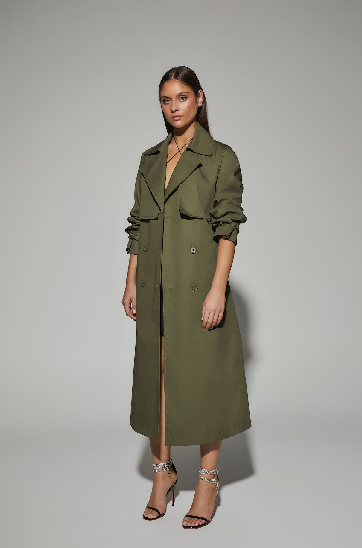 Trench Coat Forest Green KIANNAMAGELAKI 