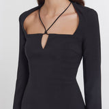 Darcy Knotted Dress Black KIANNA 