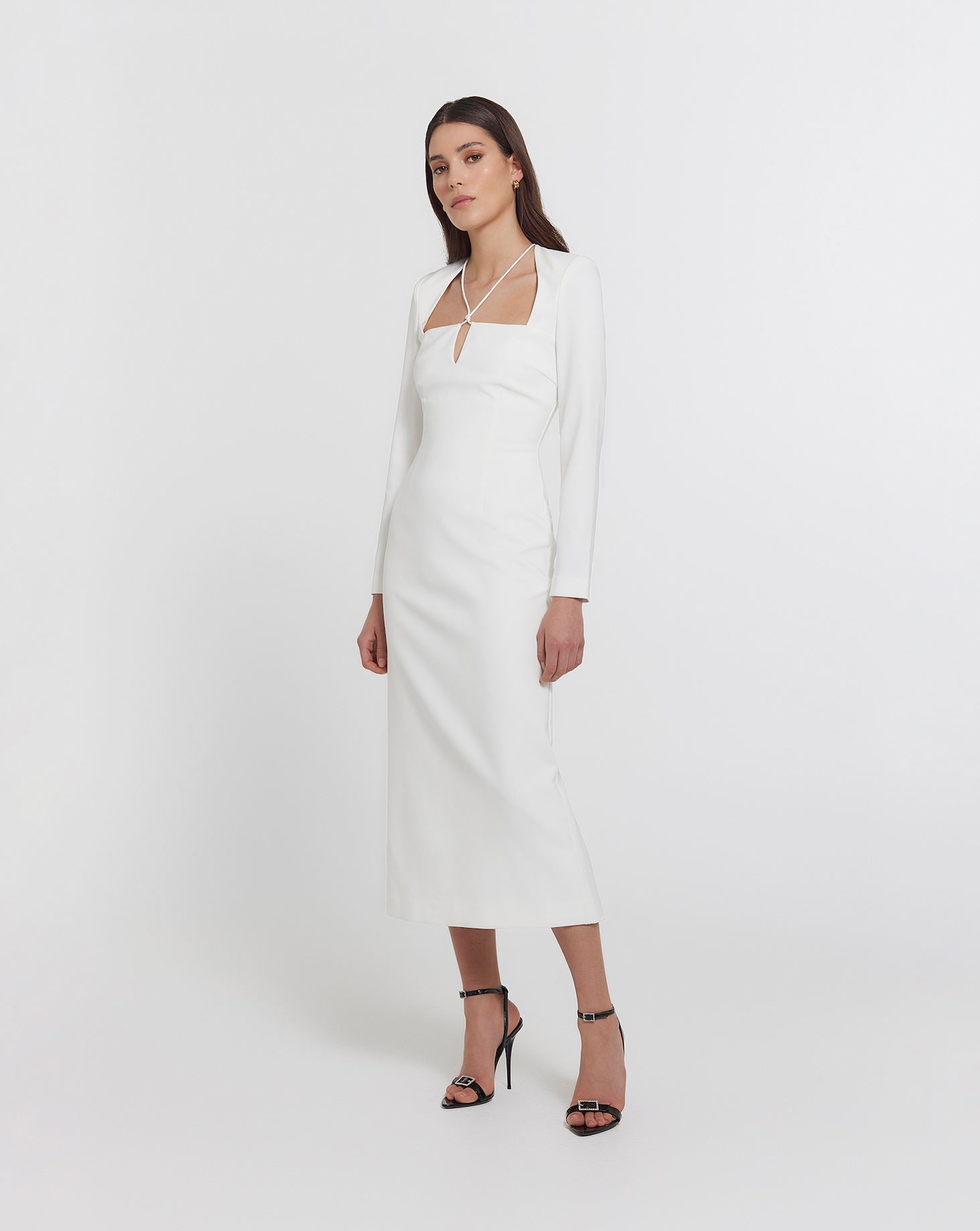 Darcy Knotted Dress Ivory KIANNA 