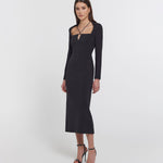 Darcy Knotted Dress Black KIANNA 